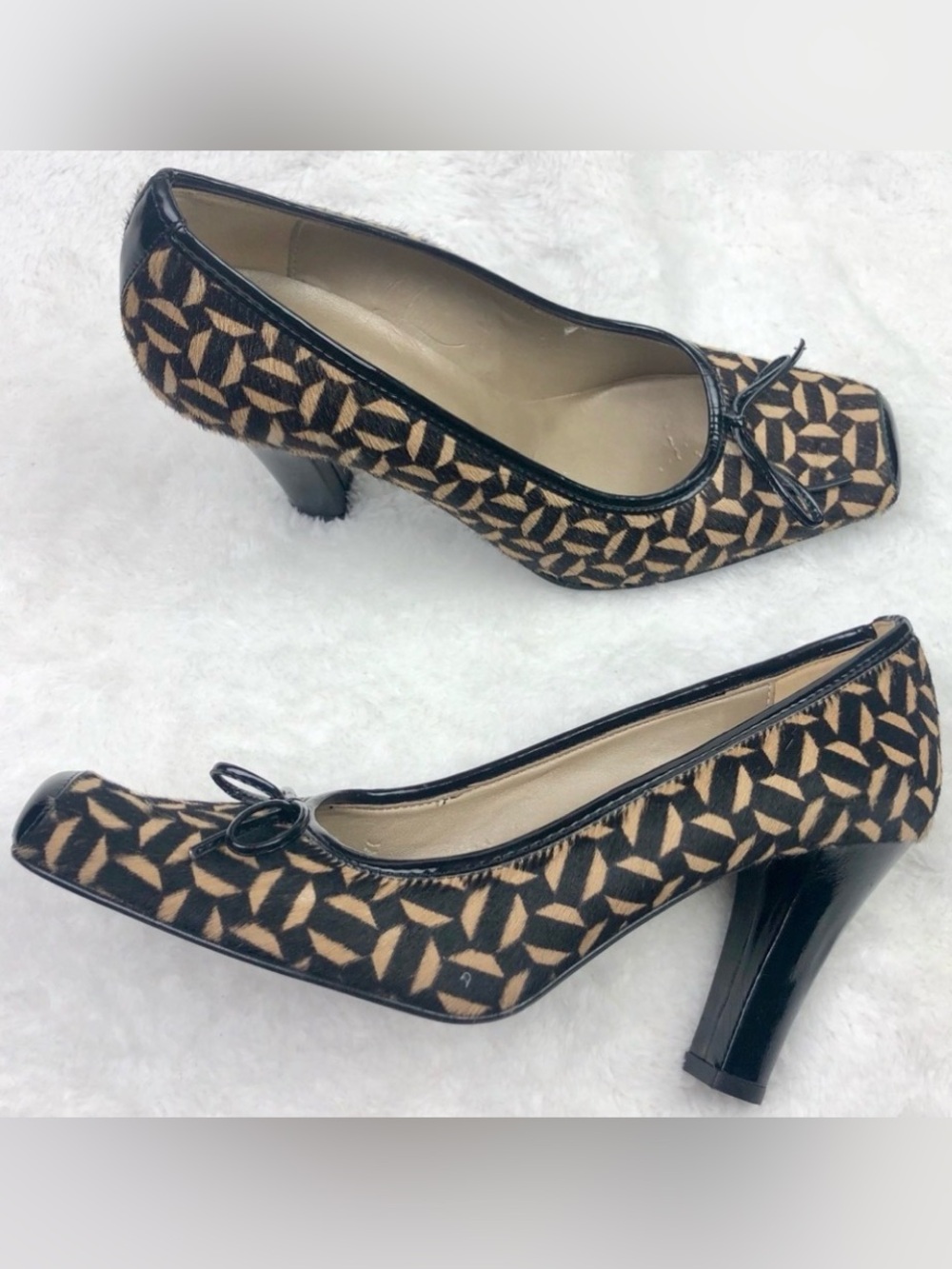 NEW Massimo Baldi Italian Fur Leather Pumps Heels